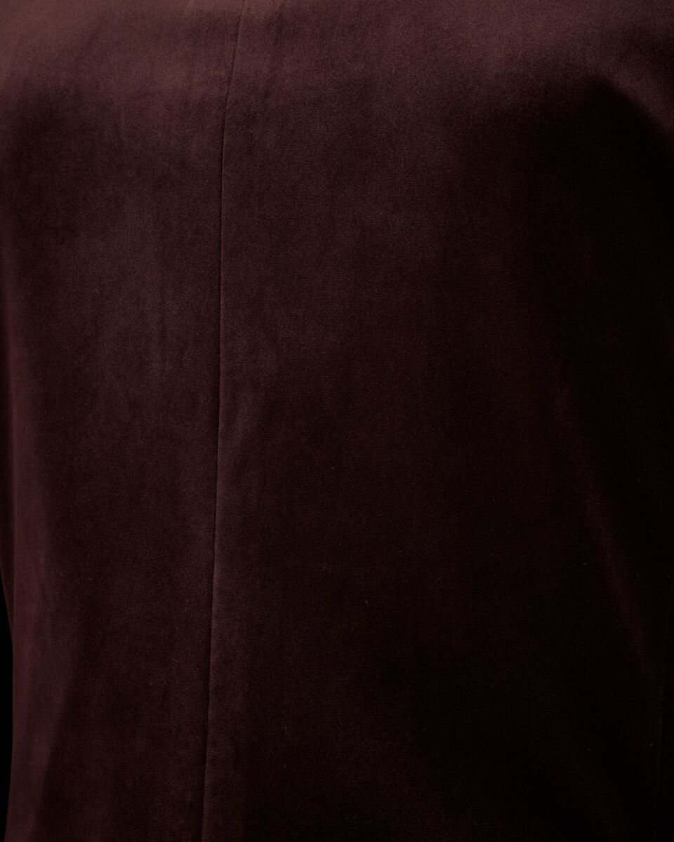 Velvet Tailored Jacket, Burgundy, hi-res